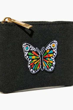 Embroidered Butterfly Coin Purse
