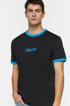Embroidered Dreamer Ringer Tee