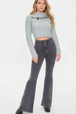 Embroidered Floral Sweater