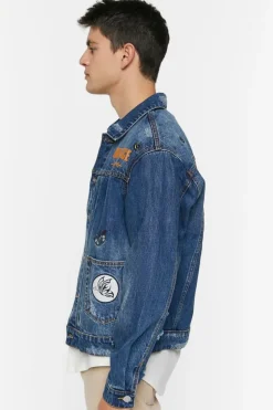 Embroidered Peace Denim Jacket
