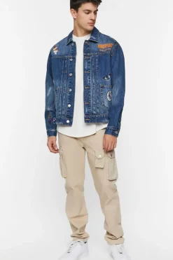 Embroidered Peace Denim Jacket