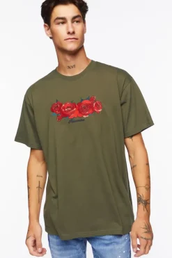 Embroidered Primavera Rose Graphic Tee