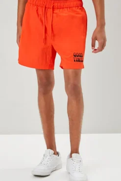 Embroidered Recycled Nylon Swim Trunks