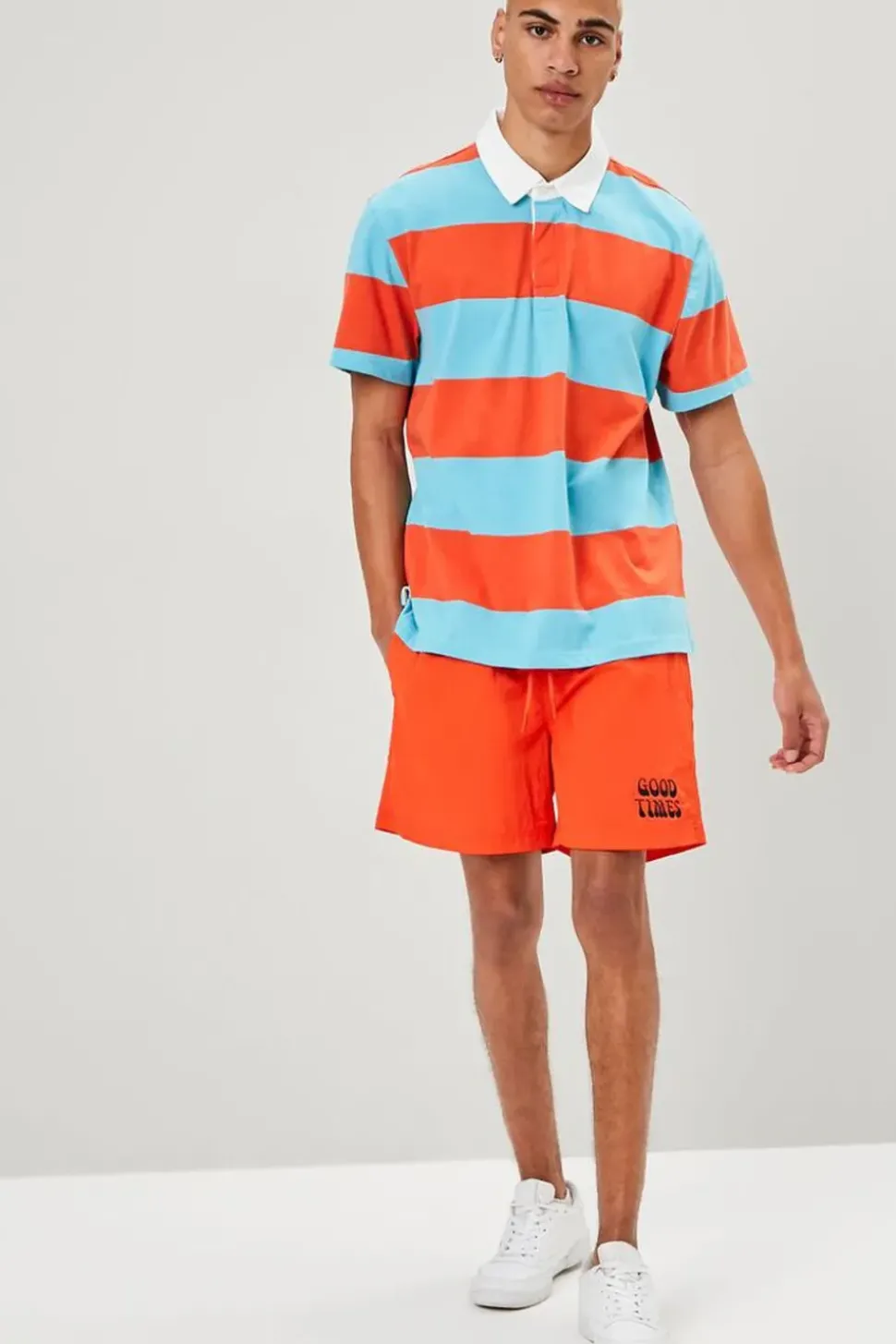 Embroidered Recycled Nylon Swim Trunks