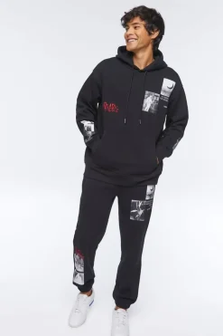 Embroidered Rise Graphic Joggers