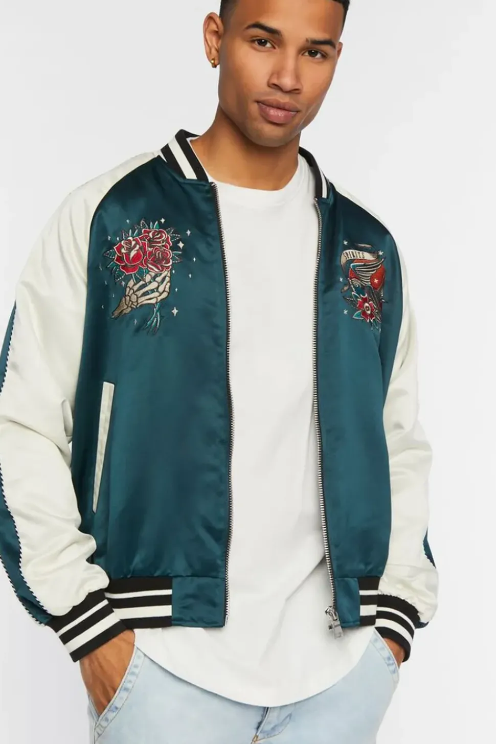 Embroidered Varsity Souvenir Jacket