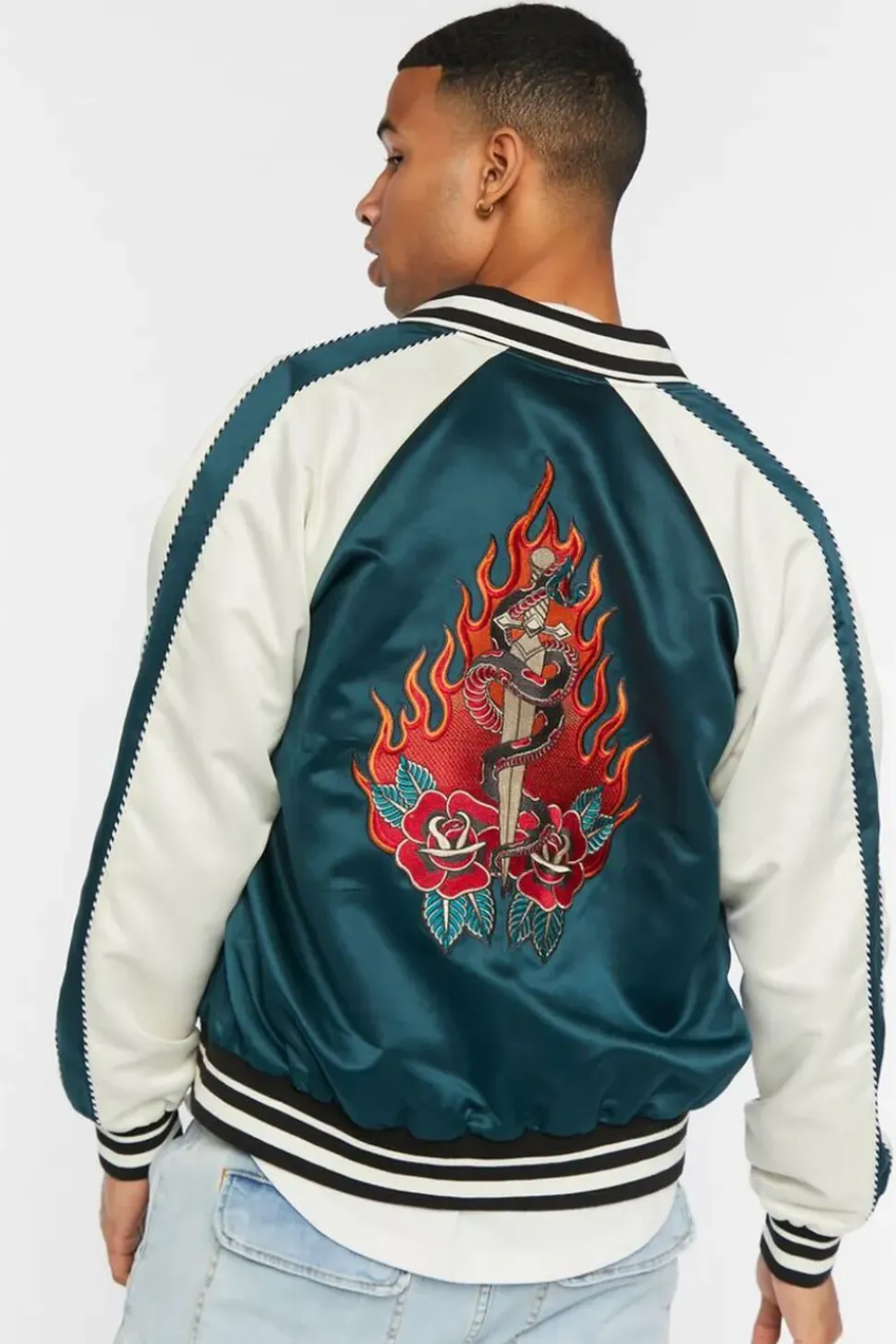 Embroidered Varsity Souvenir Jacket