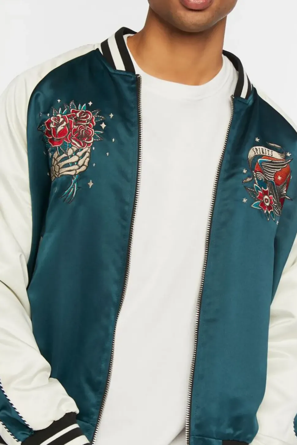 Embroidered Varsity Souvenir Jacket