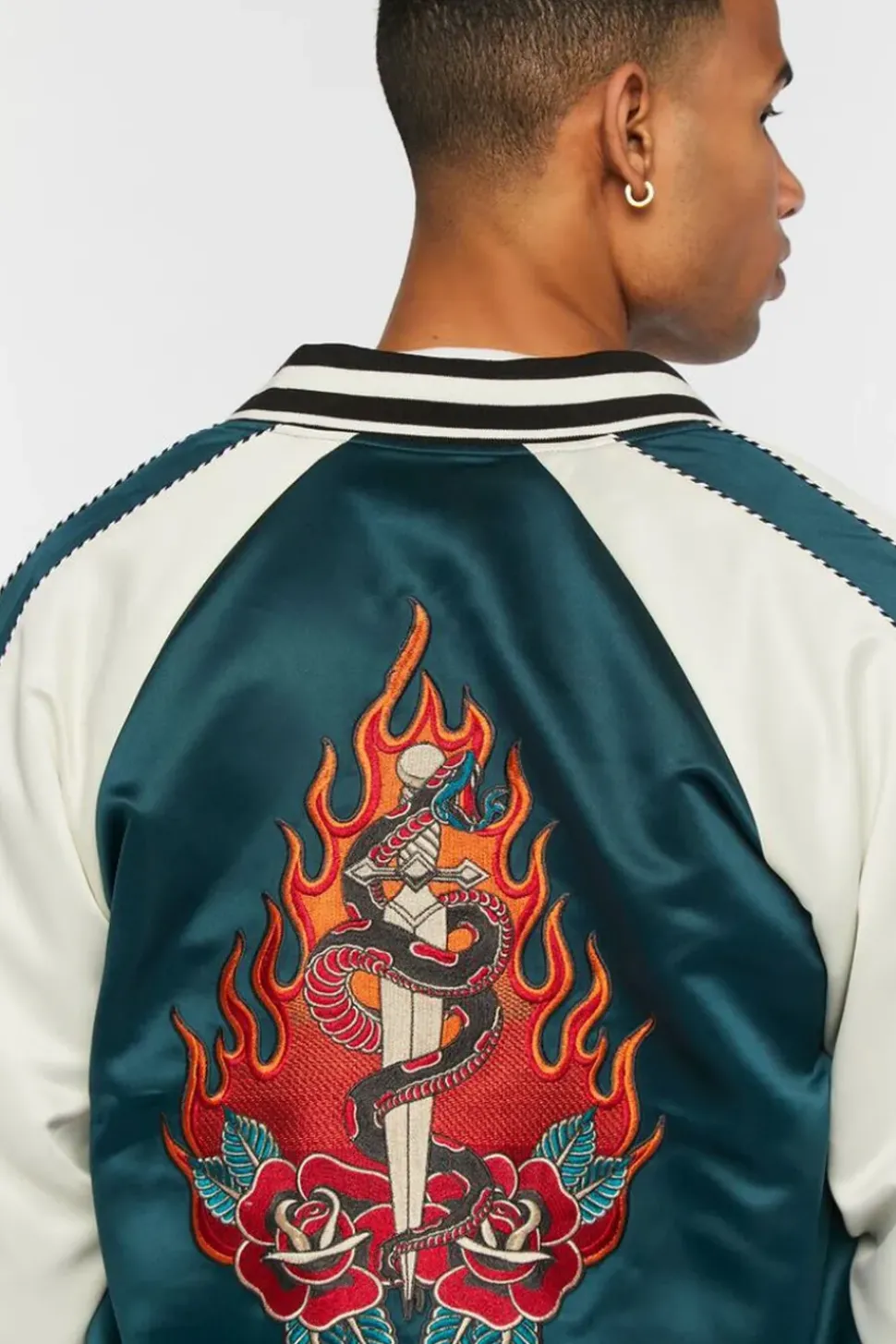 Embroidered Varsity Souvenir Jacket