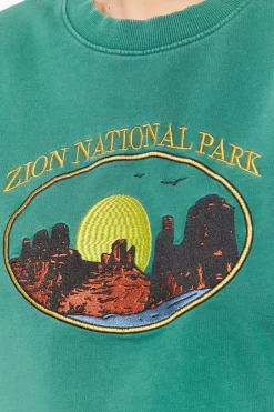 Embroidered Zion Graphic Pullover