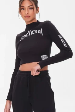 Emotional Graphic Crop Top