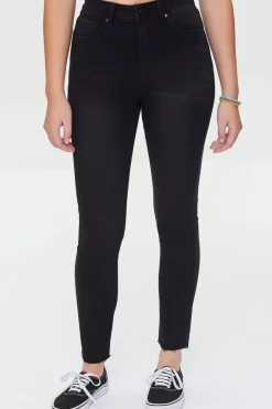 Essentials High-Rise Frayed Jeans