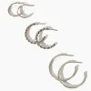 Etched Hoop Earring Set