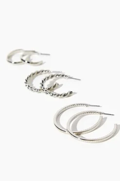 Etched Hoop Earring Set
