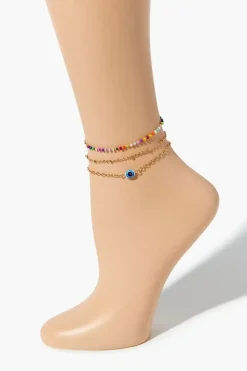 Evil Eye Anklet Set