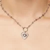 Evil Eye Heart Pendant Necklace