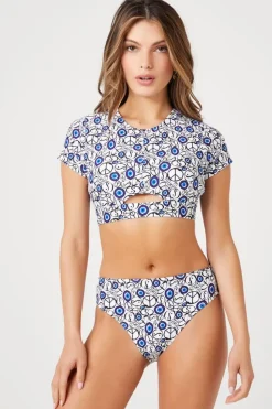 Evil Eye High-Rise Bikini Bottoms