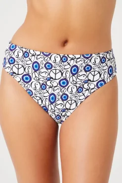 Evil Eye High-Rise Bikini Bottoms
