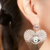 Eye Heart Drop Earrings