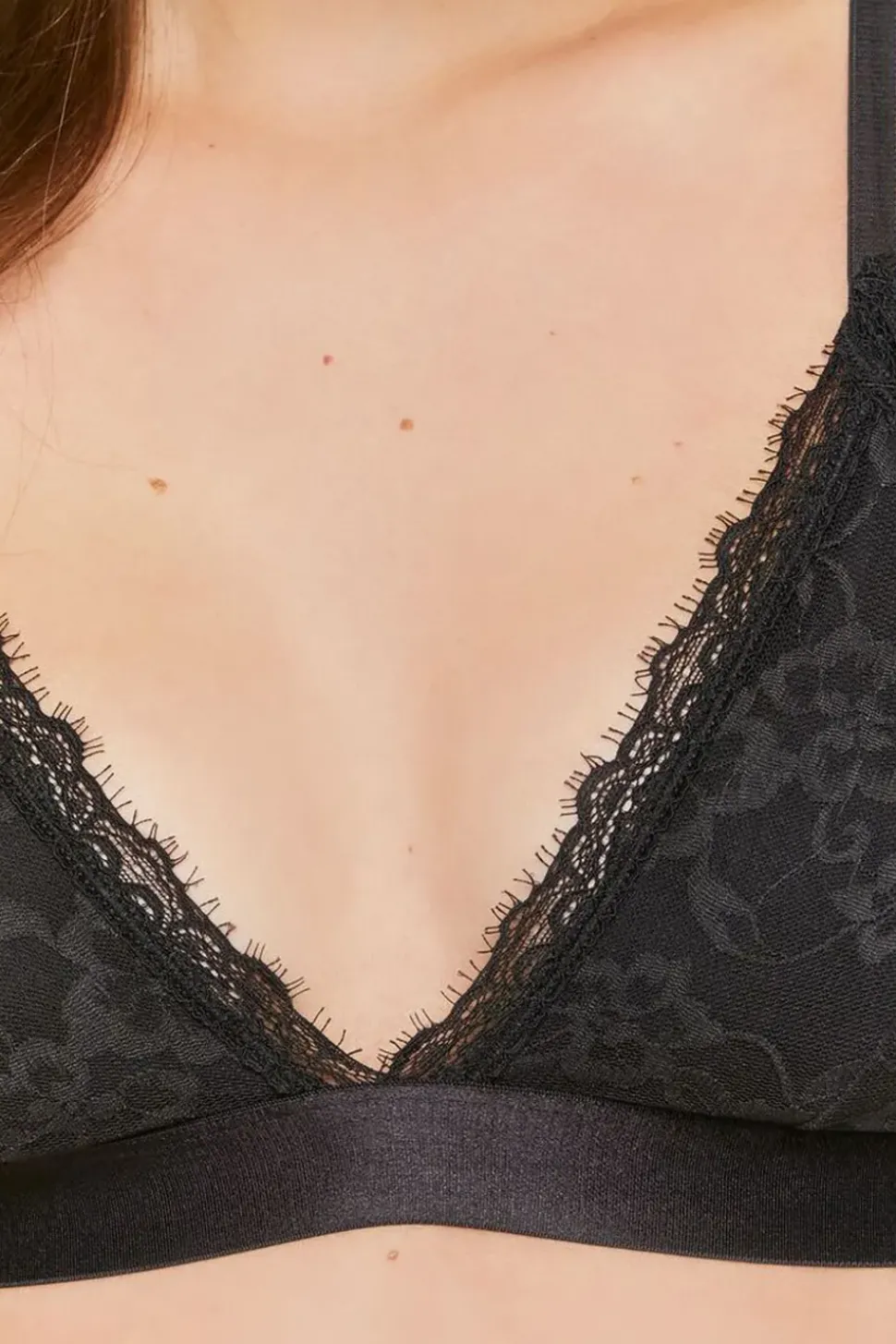 Eyelash Lace Triangle Bralette