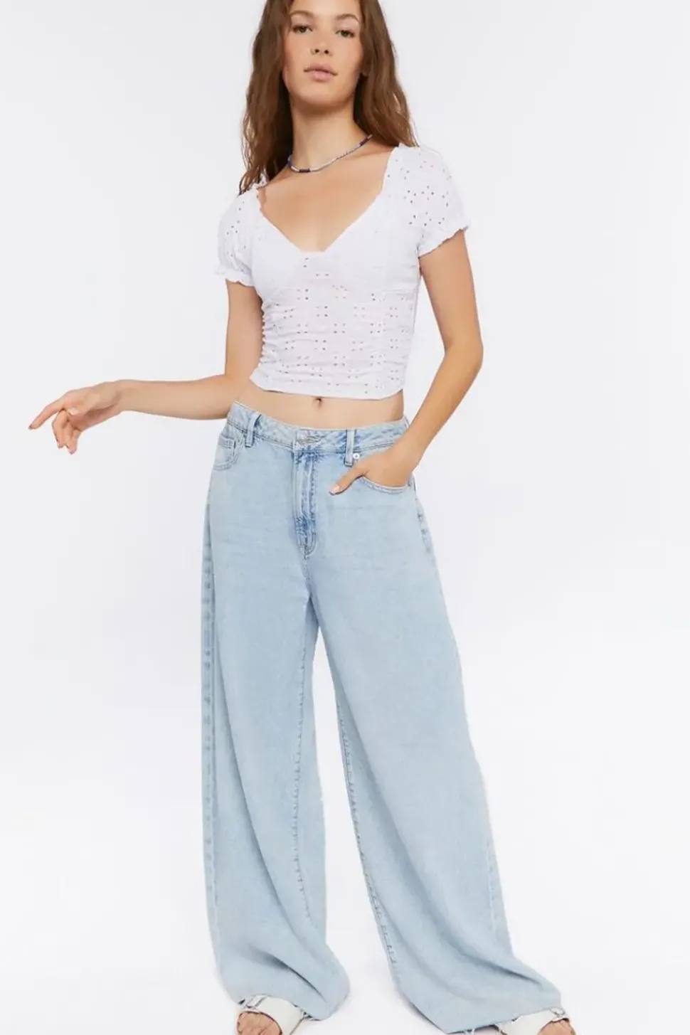 Eyelet Crop Top