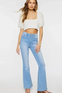 Eyelet Sweater-Knit Crop Top