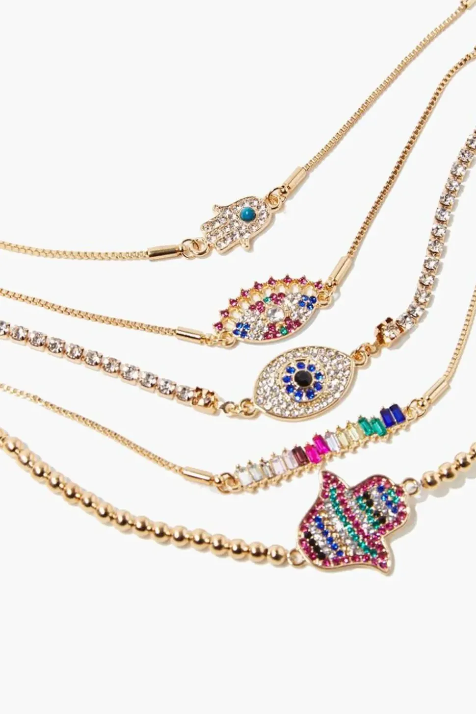 Eye Pendant Bracelet Set