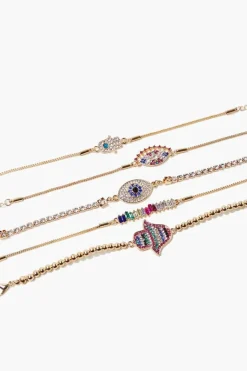 Eye Pendant Bracelet Set