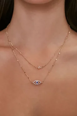 Eye Pendant Layered Necklace