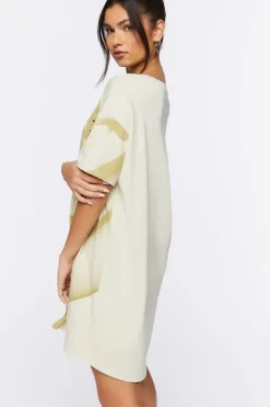 Face Graphic T-Shirt Dress