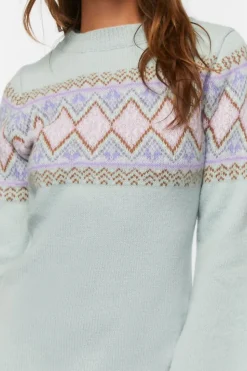 Fair Isle Sweater Mini Dress