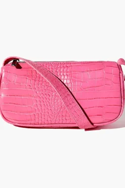 Faux Croc Baguette Bag