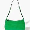 Faux Croc Baguette Bag