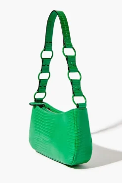 Faux Croc Baguette Bag