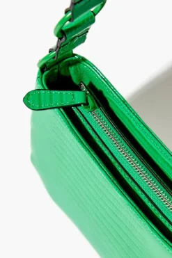 Faux Croc Baguette Bag
