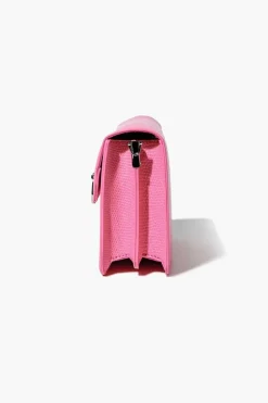 Faux Croc Crossbody Bag
