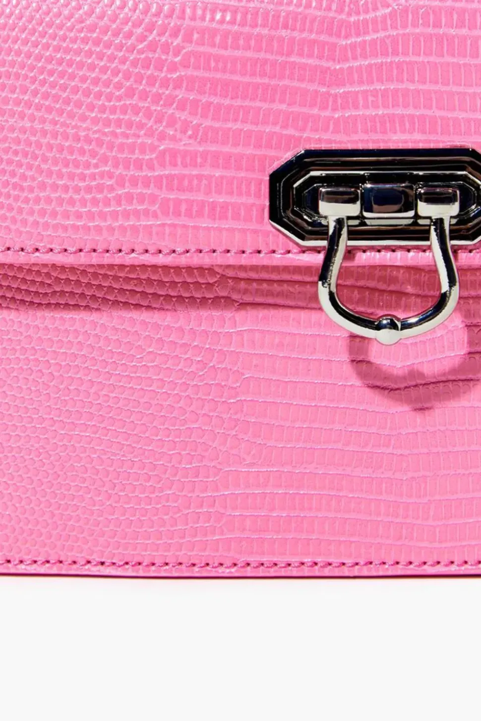 Faux Croc Crossbody Bag