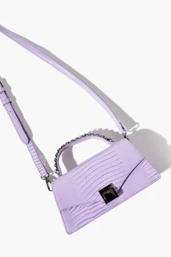 Faux Croc Crossbody Bag