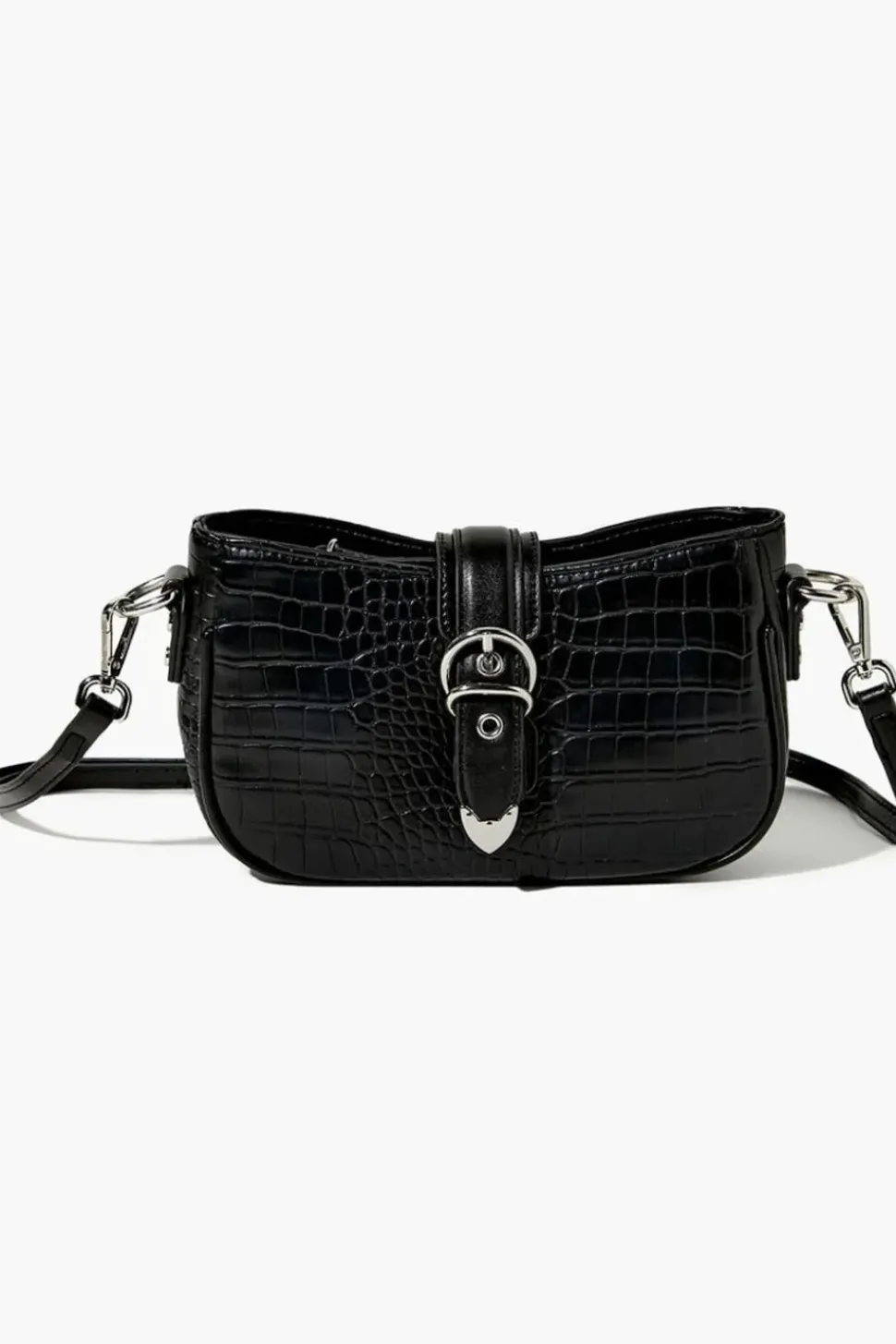 Faux Croc Leather Crossbody Bag
