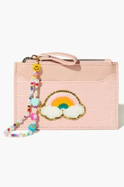 Faux Croc Rainbow Wallet