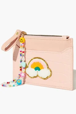 Faux Croc Rainbow Wallet