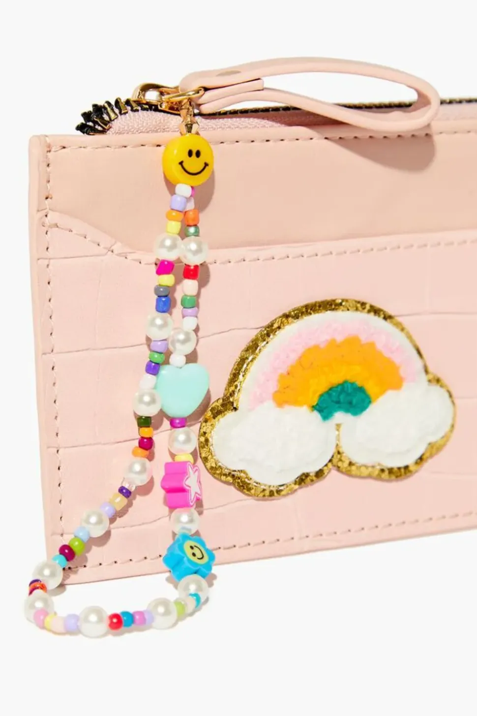 Faux Croc Rainbow Wallet