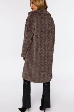 Faux Fur Longline Coat