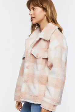 Faux Fur Plaid Jacket