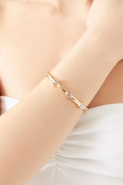 Faux Gem Bangle Bracelet