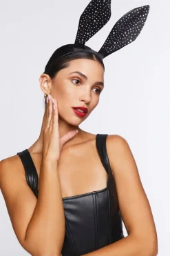 Faux Gem Bunny Ears Headband