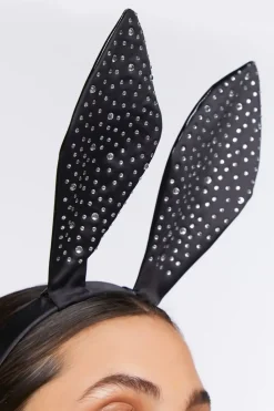 Faux Gem Bunny Ears Headband