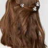 Faux Gem Butterfly Hair Pin Set