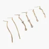 Faux Gem Chain Drop Earring Set