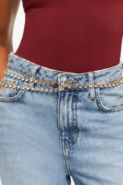 Faux Gem Chain Hip Belt